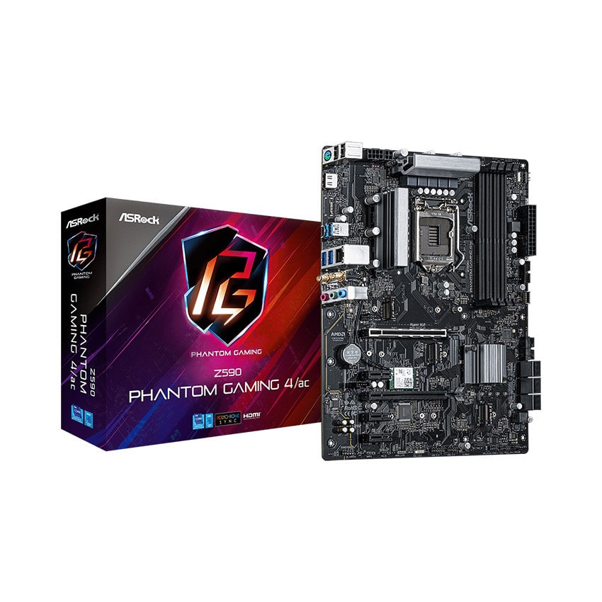 Mainboard ASROCK Z590 PHANTOM GAMING 4/ac (Intel Z590, Socket 1200, ATX, 4 khe Ram DDR4)