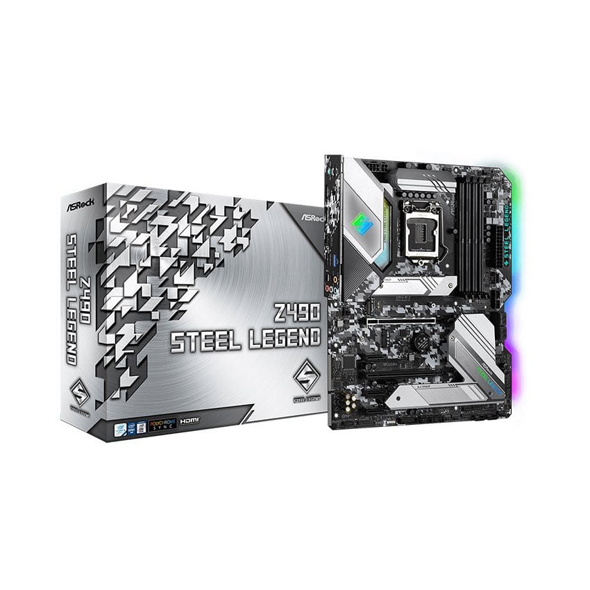 Mainboard ASROCK Z490 STEEL LEGEND (Intel Z490, Socket 1200, ATX, 4 khe Ram DDR4)