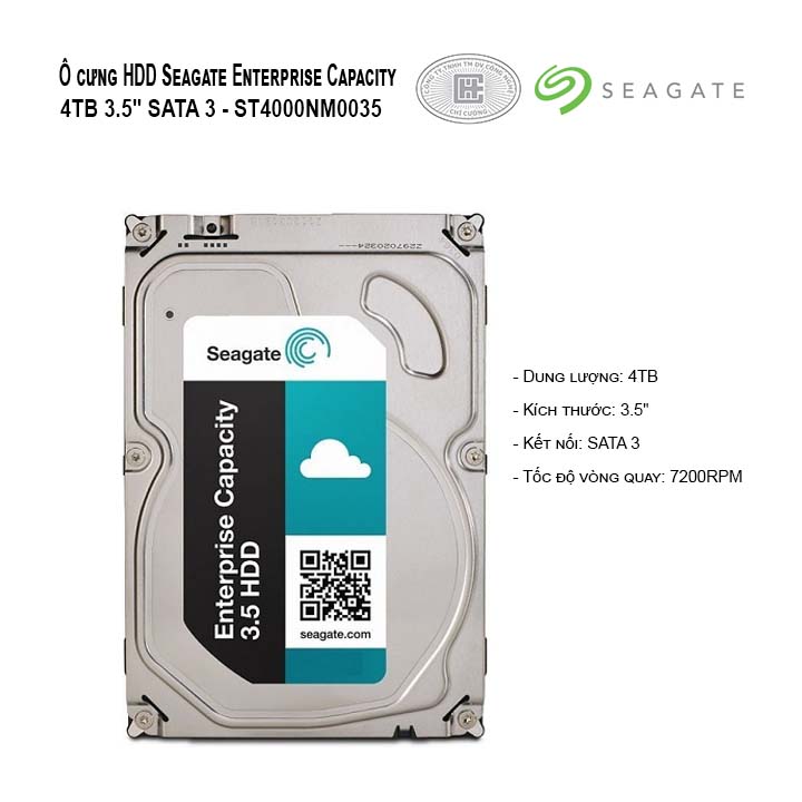 HDD SEAGATE ENTERPRISE CAPACITY 4TB SAS 3.5 - ST4000NM0035