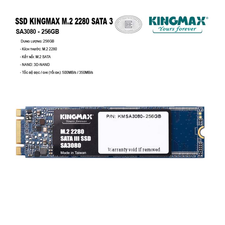 SSD KINGMAX 256GB M.2 2280 SATA 3 - SA3080