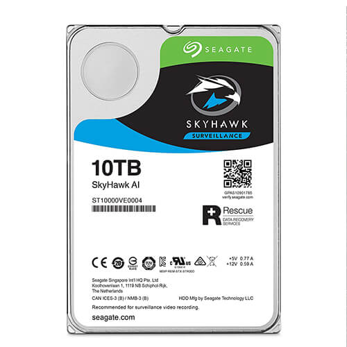 Ổ Cứng HDD Seagate SkyHawk AI 10TB 7200 RPM 256MB Cache SATA 6.0Gb/S 3.5inch Internal Hard Drive