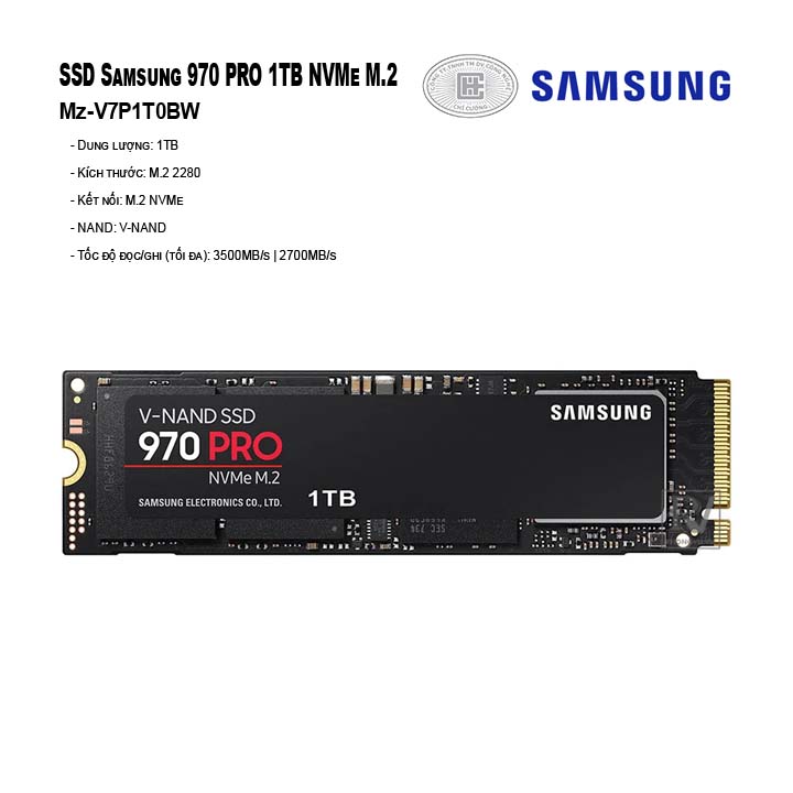 SSD Samsung 970 PRO 1TB NVMe M.2 (Mz-V7P1T0BW)