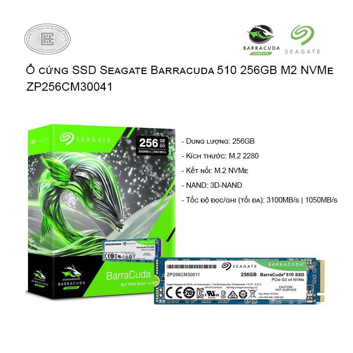 Ổ cứng SSD Seagate Barracuda 510 256GB M2 NVMe (ZP256CM30041)