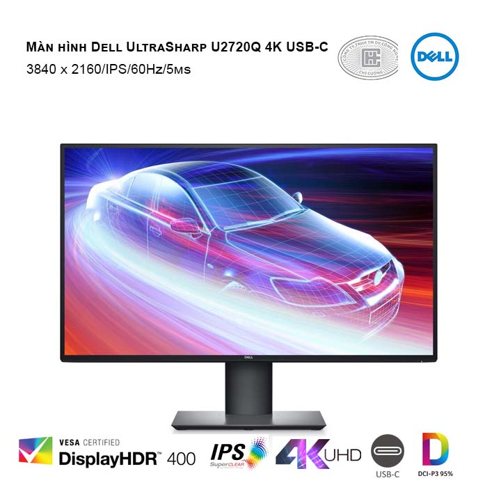 Màn hình Dell UltraSharp U2720Q 4K USB-C (3840 x 2160/IPS/60Hz/5ms) (mới về) | Công ty uy tín tại HCM Màn hình Dell UltraSharp U2720Q 4K USB-C (3840 x 2160/IPS/60Hz/5ms) (mới về) | Công ty uy tín tại HCM