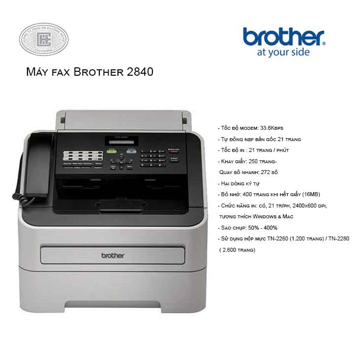 MÁY FAX BROTHER 2840 Công ty uy tín tại T.p HCM