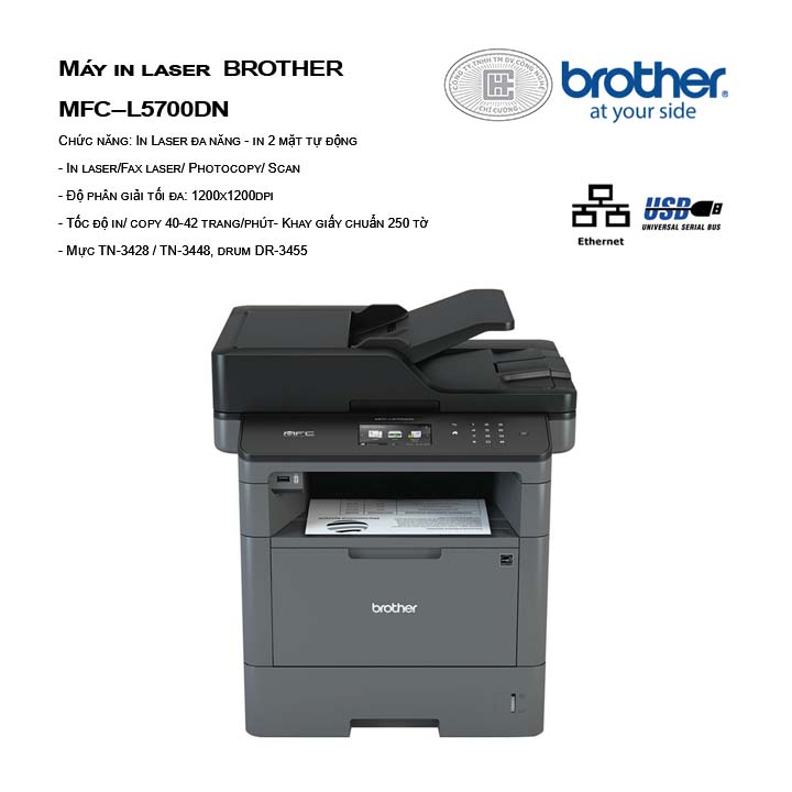Máy in laser đa năng BROTHER MFC-L5700DN | Công ty uy tín tại T.p HCM