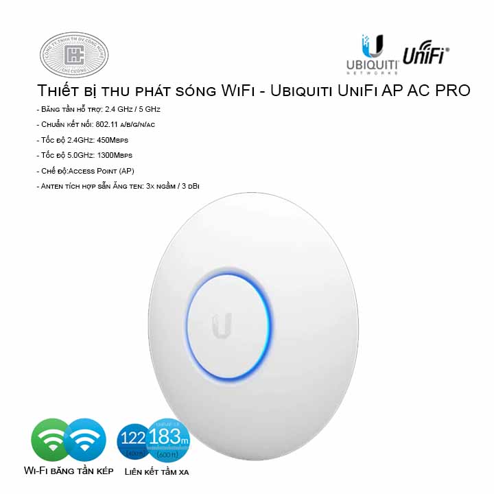 Access Point Wifi UniFi AP-AC-PRO | Công ty uy tín tại T.p HCM