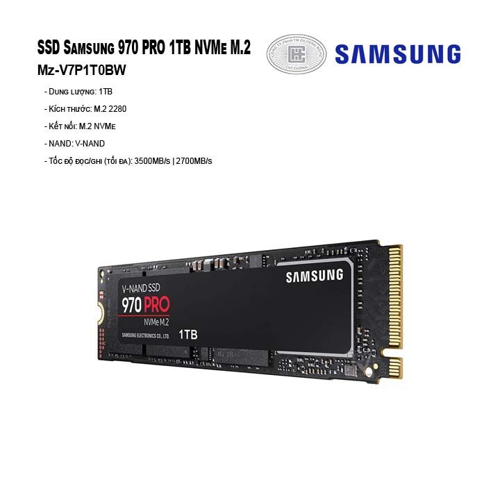 SSD Samsung 970 PRO 1TB NVMe M.2 (Mz-V7P1T0BW) | Công ty uy tín tại T.p HCM